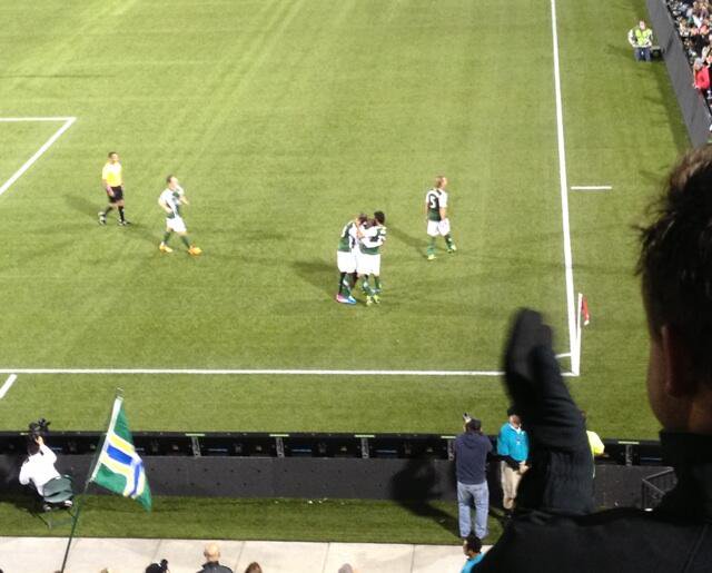 First goal of the night,…